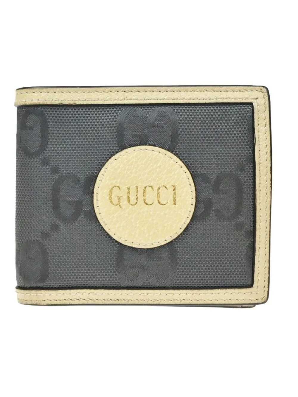 Gucci Off the Grid GG Logo Bifold Wallet Gray Nylon Leather